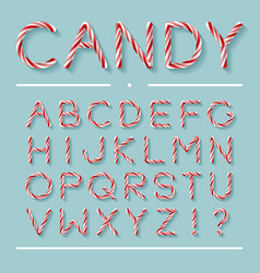 Candy letters and numbers set sweet lollipop font Vector Image