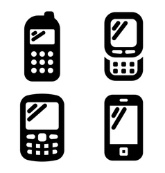 Mobile phone icons Royalty Free Vector Image - VectorStock