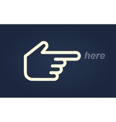 Hand icon pointer Royalty Free Vector Image - VectorStock