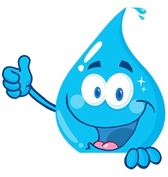 Water drop showing thumbs up Royalty Free Vector Image