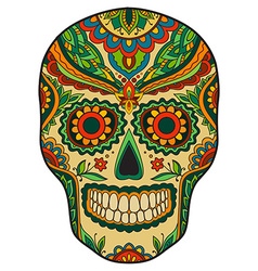 Print mexican traditional scull for T-shirt Vector Image