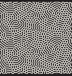 Seamless Black And White Coral Organic Line Vector Image