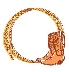 Cowboy rope frame Royalty Free Vector Image - VectorStock