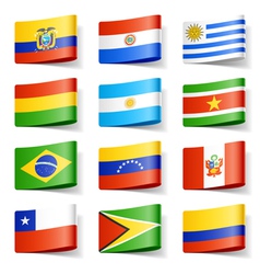 South america flags Royalty Free Vector Image - VectorStock