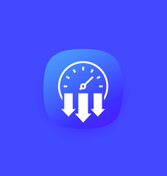 Pressure water meter icon set simple of Royalty Free Vector