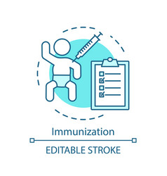 Immunization concept icon Royalty Free Vector Image