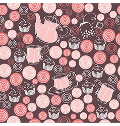 Coffee and sweets seamless pattern Royalty Free Vector Image