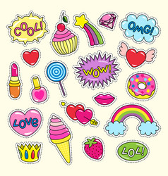 Cartoon sticker heart Royalty Free Vector Image