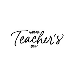 Happy teachers day label back to school logo Vector Image