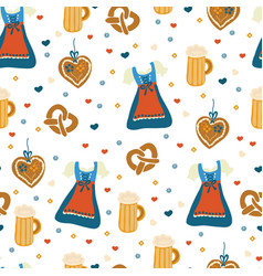 Oktoberfest background seamless pattern Royalty Free Vector
