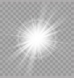 Star light white shine glow sparks effect Vector Image