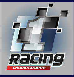 Racing champions logo Royalty Free Vector Image