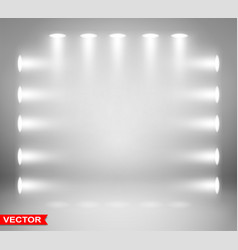 Empty gray studio background with spotlights Vector Image