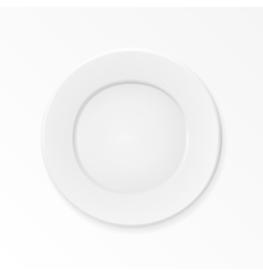 Empty plates set isolated on white background Vector Image
