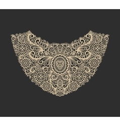 Embroidery neckline design Royalty Free Vector Image