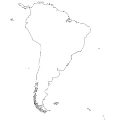 south america outline map