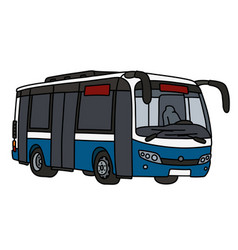 Blue and white bus Royalty Free Vector Image - VectorStock