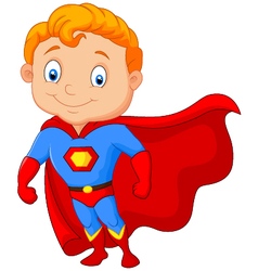 Super hero boy posing Royalty Free Vector Image