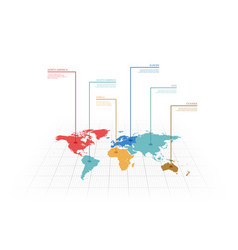 Globe and earth map scheme Royalty Free Vector Image