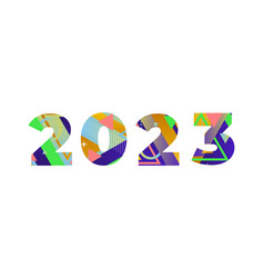 Year 2023 new concept Royalty Free Vector Image