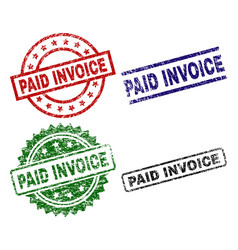 Paid invoice grunge rubber stamp Royalty Free Vector Image