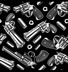 Vintage military weapons seamless pattern Vector Image