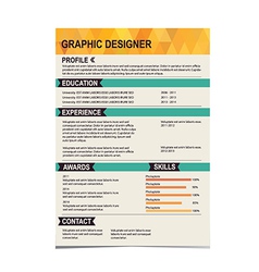 resume template cv creative background royalty free vector