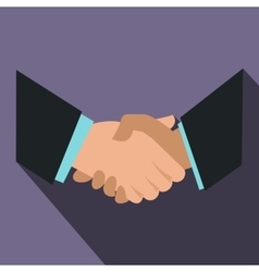 Handshake icon in flat style Royalty Free Vector Image