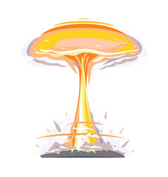 One big cartoon bomb explosion on ground Vector Image