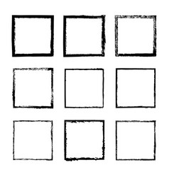 Decorative square frames and borders set 4 Vector Image