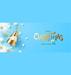 Merry christmas and happy new year 2022 greeting Vector Image