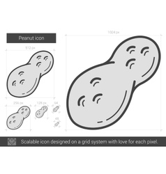 Peanut line icon Royalty Free Vector Image - VectorStock