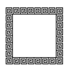 Square frame of simple greek pattern Royalty Free Vector