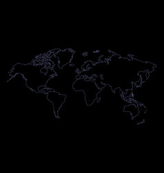 Best popular world map outline graphic sketch Vector Image