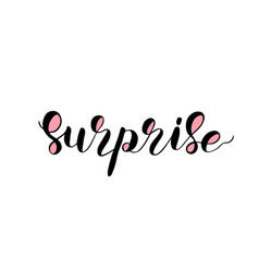 Surprise hand lettering motivating Royalty Free Vector Image