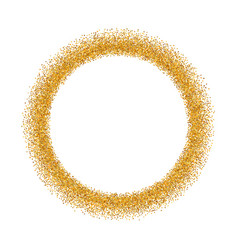 Gold circle glitter frame golden confetti dots Vector Image