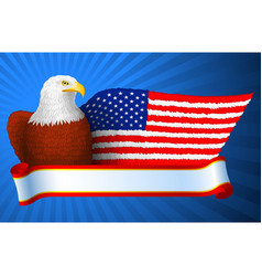 American eagle flag wing shield Royalty Free Vector Image