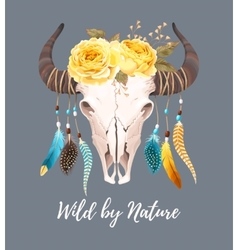 Hand drawn cow skull feathers High Neck Satin Top