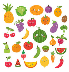 Cute kids in fruit costumes set 1 Royalty Free Vector Image