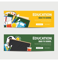 Education Banner And Back To School Template Vector Image