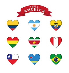 South america flags Royalty Free Vector Image - VectorStock