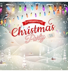 Christmas landscape poster eps 10 Royalty Free Vector Image