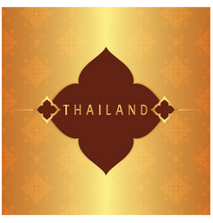 Thai ancient flower traditional art design Vector Image