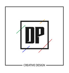 Initial letter dp logo template design Royalty Free Vector