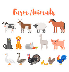 Farm animals Royalty Free Vector Image - VectorStock