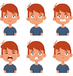 Cute boy cartoon good posing Royalty Free Vector Image