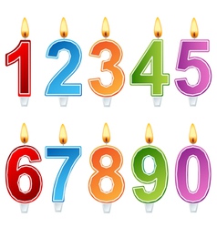 Numbered candles Royalty Free Vector Image - VectorStock