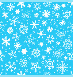 Cartoon style seamless pattern snowflakes Vector Image