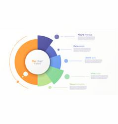 Isometric pie chart design modern template Vector Image