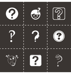 Question mark rgb color icons set Royalty Free Vector Image